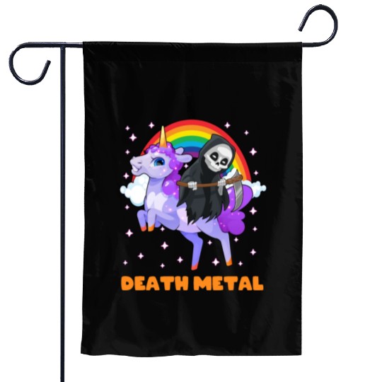 Goth Rock Satan Unicorn Festivals Death Metal Garden Flags