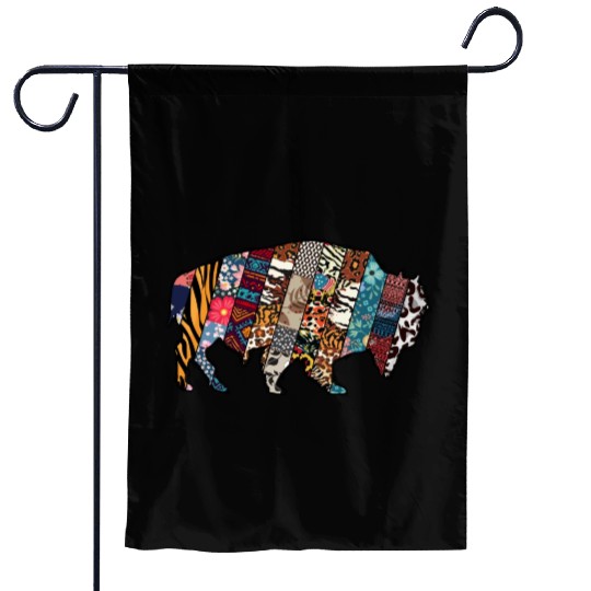 Wild West Bison Garden Flags