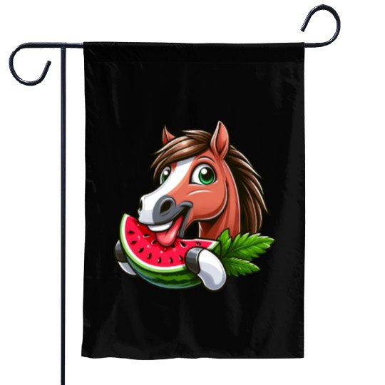Horses Horse Lover Farmer Melon Summer Garden Flags