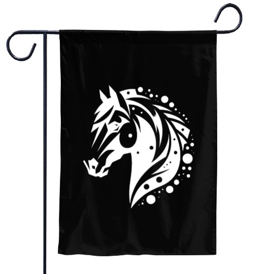 Horse Head Vintage Tribal Portrait Pony Tattoo Garden Flags