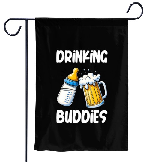 Drinking Buddies Creative Fun Novelty Garden Flags