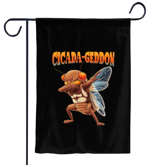 Funny Dabbing Cicada 2024 Dab Garden Flags