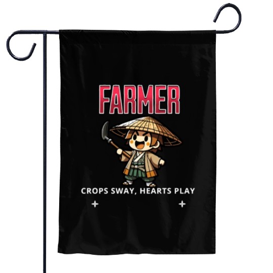 Joyful Farmer Charm Garden Flags