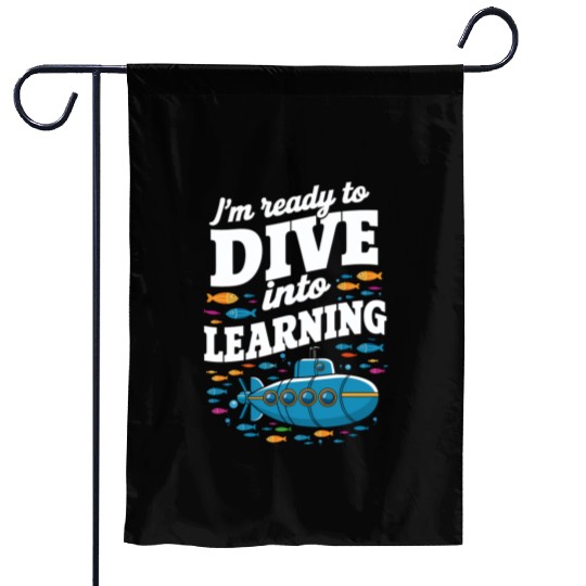 School Submarine Ready To Dive Into Learning Garden Flags