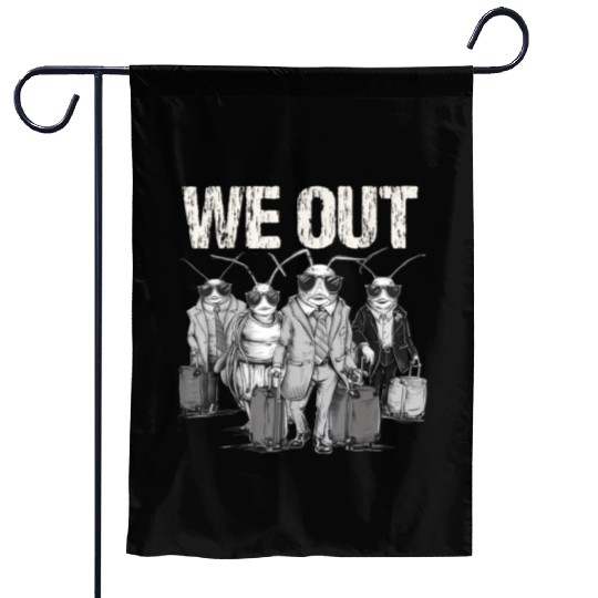 Cicada We Out Brood Emergence Garden Flags