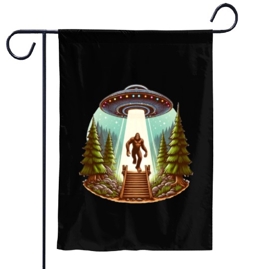 Bigfoot and the UFO Garden Flags