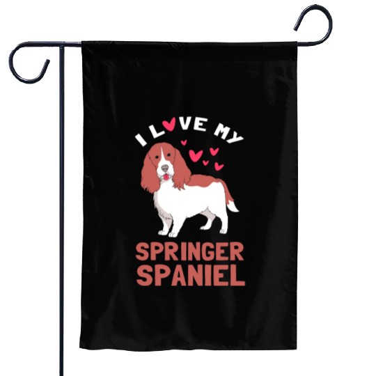 Cute Dog Lover I Love My Springer Spaniel Garden Flags