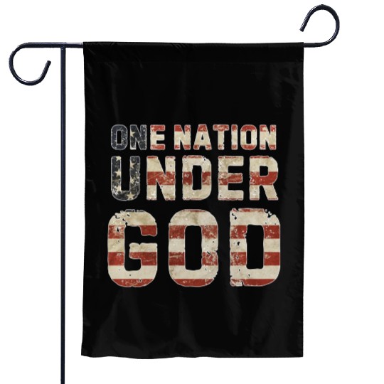 US American Flag One Nation Under God 4th Of July Garden Flags