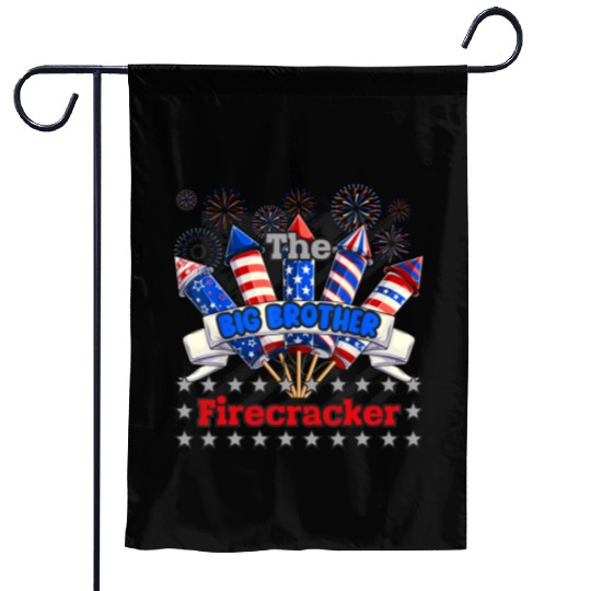 Big Brother Funny Firecracker 4th Of July Firework Garden Flags