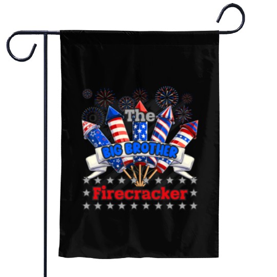 Big Brother Funny Firecracker 4th Of July Firework Garden Flags