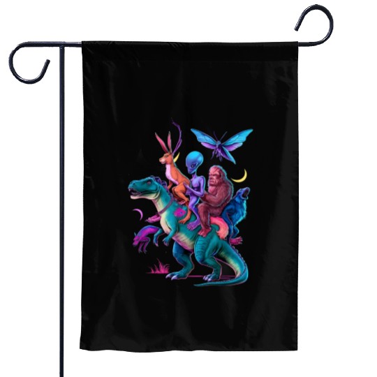 Cryptozoology Cryptid Bigfoot Jackalope Mothman Garden Flags