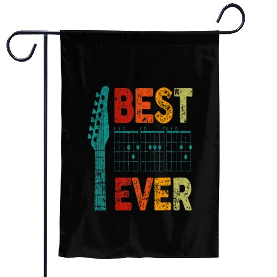Best Dad Ever Guitar Chord Guitarist Father's Day Garden Flags