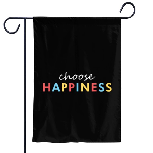 Vintage Retro Choose Happiness Garden Flags