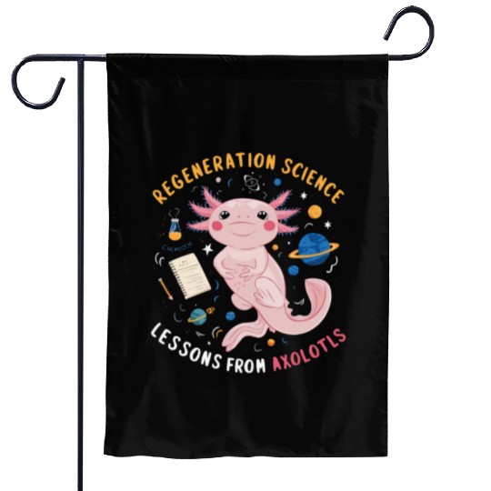 Axolotl Science Teacher Mexican Salamander Garden Flags