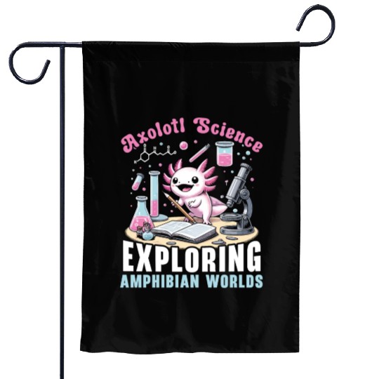 Axolotl Science Teacher Mexican Salamander Garden Flags