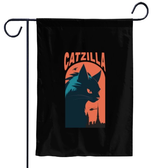 Catzilla king of Cat monster Garden Flags