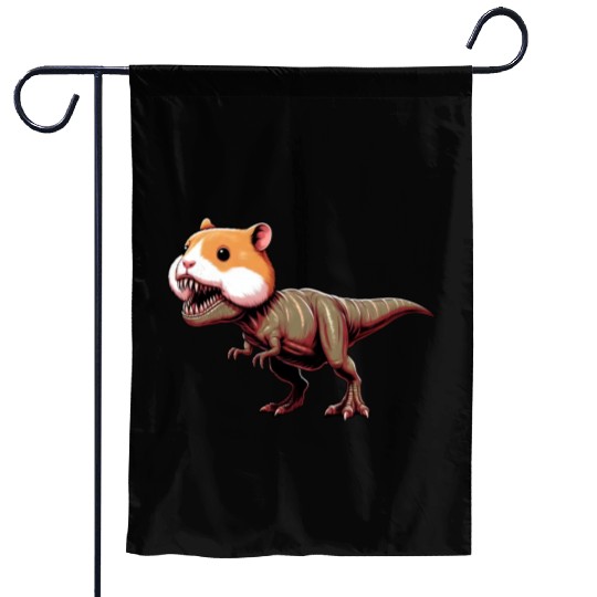 Hamster Dino T-Rex mythical creature fantasy Garden Flags