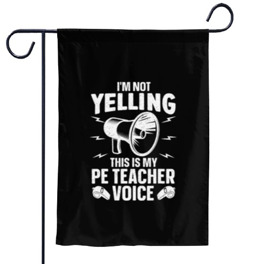 Cool PE Teacher Art Physical Education Teacher Garden Flags