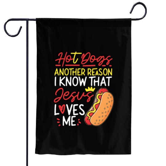 Hot Dog Adult Jesus Faith Garden Flags