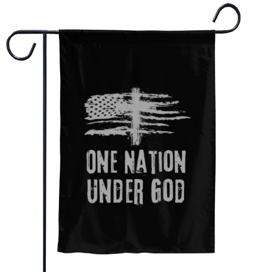 4th Of July US Flag One Nation Under God Christian Garden Flags