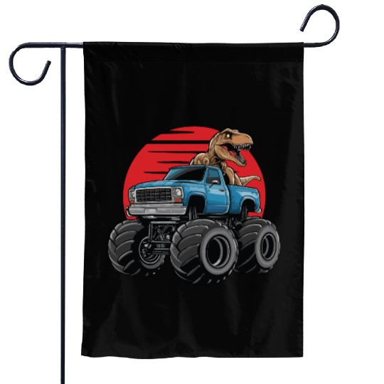 Dino Truck: Jurassic Adventure Garden Flags