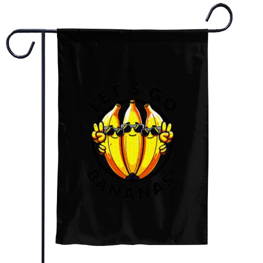Lets Go Bananas Yellow Banana Lover Garden Flags