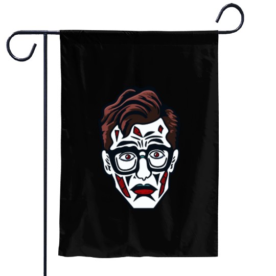 Nerdy Nerd Sad Clown Face Garden Flags