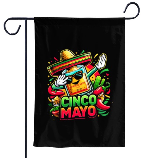 Cinco de Mayo Tequila Bottle Garden Flags