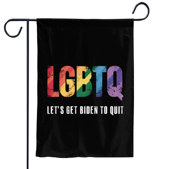 LGBTQ Lets Get Biden To Quite Gay Pride Garden Flags