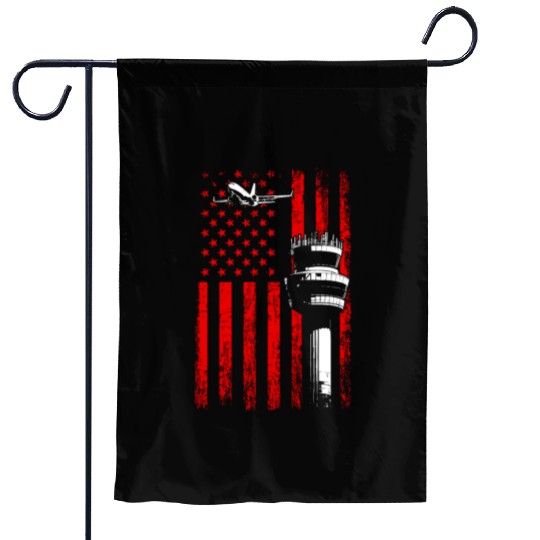 American Flag US, air traffic controller Garden Flags
