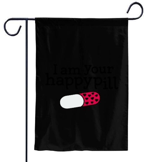 Happy pill Best Friends Statement Garden Flags