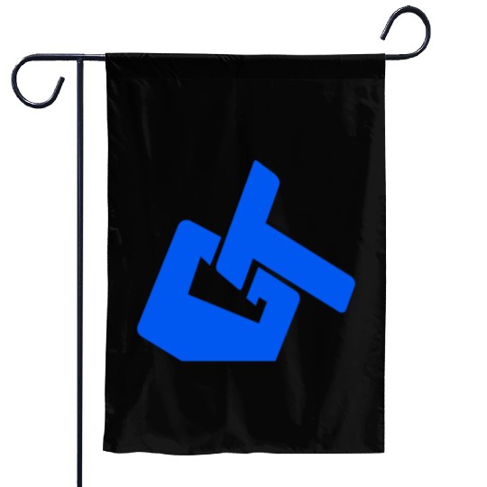 GT Blue neon Garden Flags