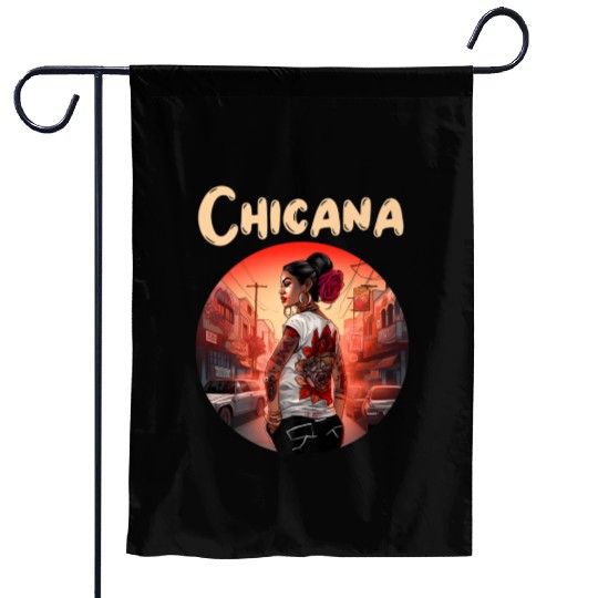 Chicana Lowrider Clothes Mexican American Garden Flags
