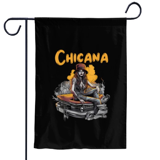 Chicana Lowrider Clothes Mexican American Garden Flags