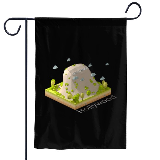 Geometric low poly Hollywood symbol Garden Flags