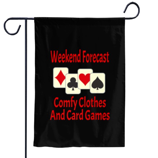 Weekend Forecast Card Player Funny Garden Flags