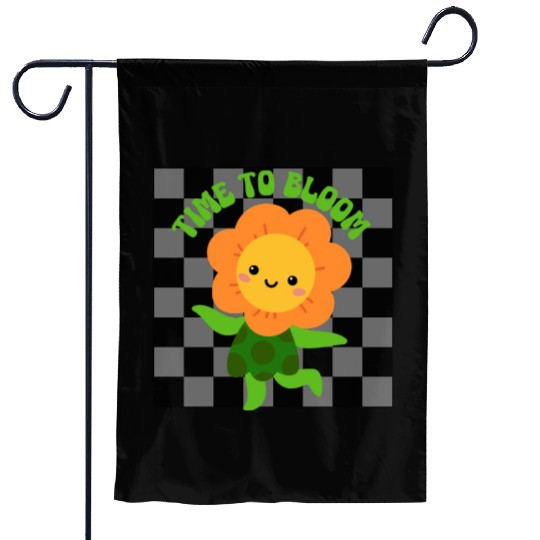 Time to Bloom: Floral Print Design Garden Flags