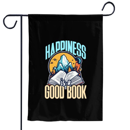 Literature Teacher Happiness Is A Good Book Reader Garden Flags