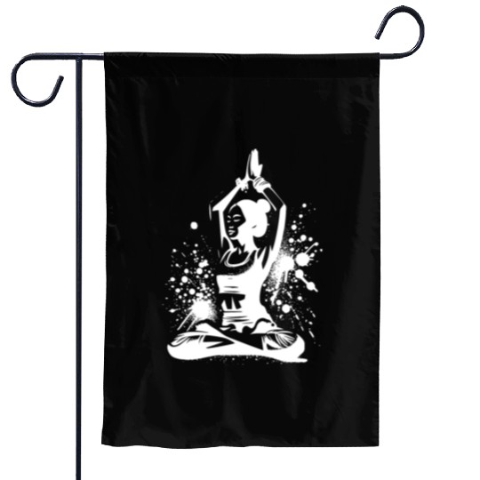 Asian Meditation Relaxation Yoga Teacher Garden Flags