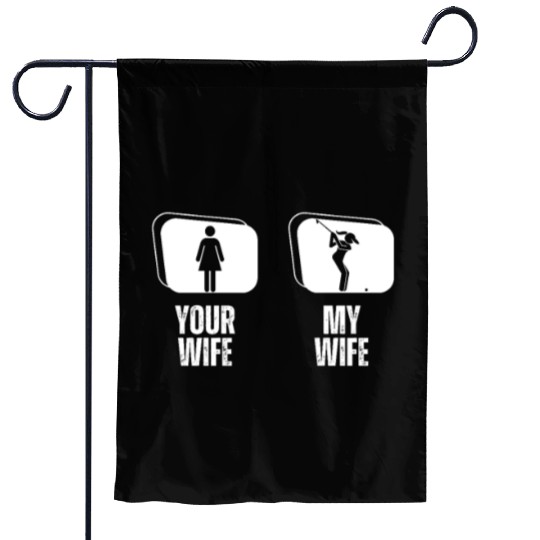 Golfing Your Wife My Wife Proud Husband Golf Garden Flags