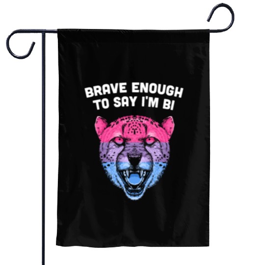 Brave Enough to Say Im Bi Bisexual LGBTQ Bi Pride Garden Flags
