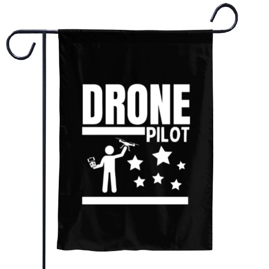 Drone Pilot Quadcopter Proud Funny Drone Pilot Garden Flags