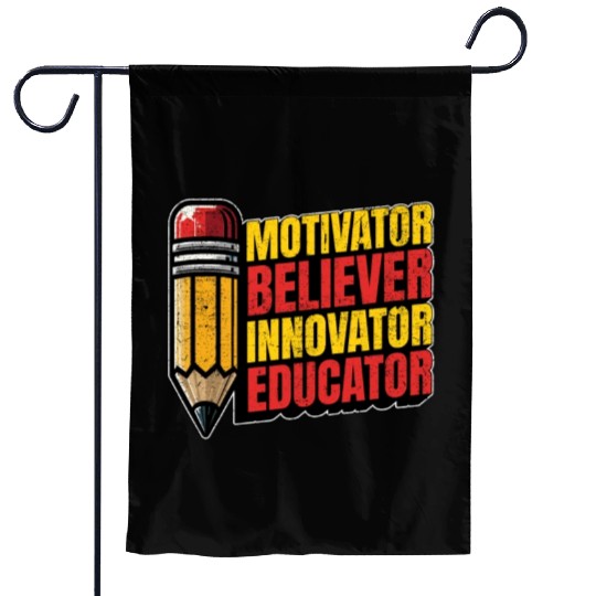 Literature Teacher Motivator Believer Bookworm Garden Flags