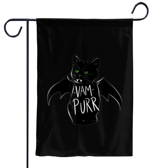 Vampurr Spooky funny black Garden Flags
