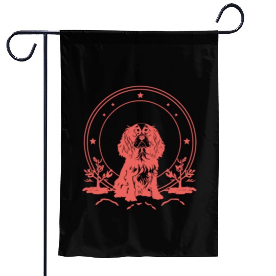 Cavalier King Charles Spaniel Celestial Tarot Card Garden Flags