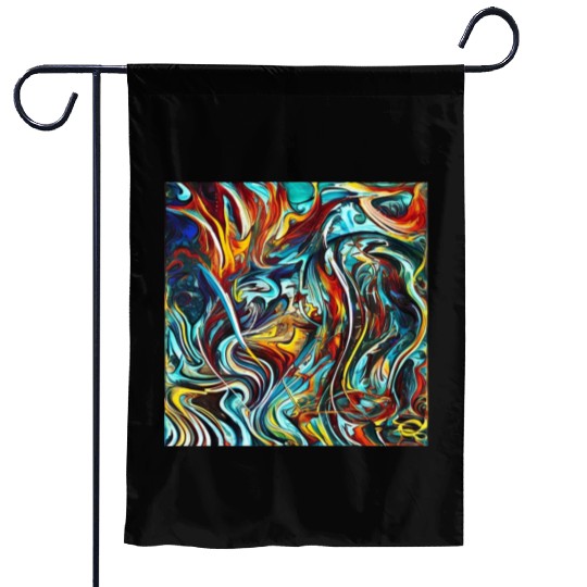 Multi abstrack Garden Flags