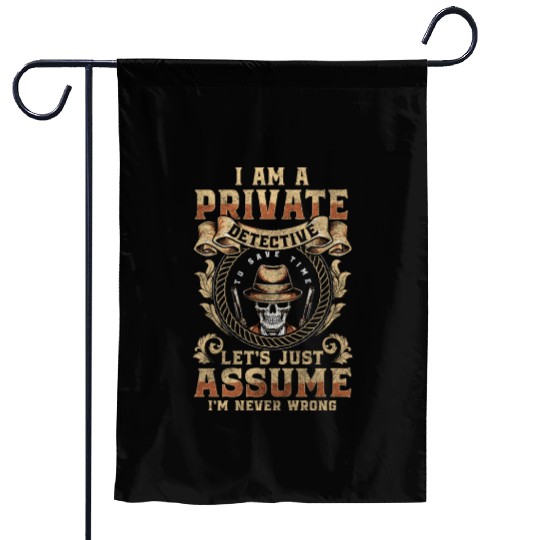 Private Detective Investigator Crime Agent Garden Flags