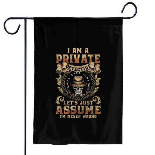 Private Detective Investigator Crime Agent Garden Flags