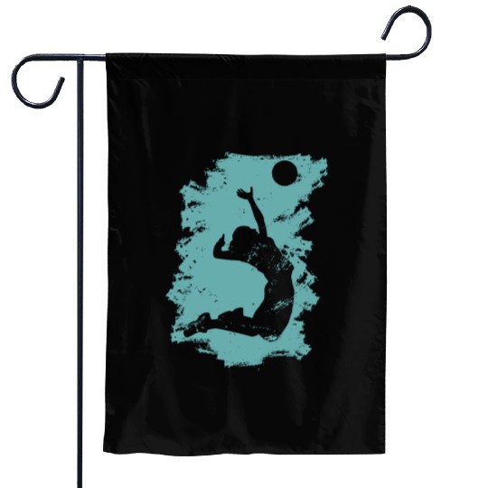 Volleyball Beach Grunge Vintage Garden Flags
