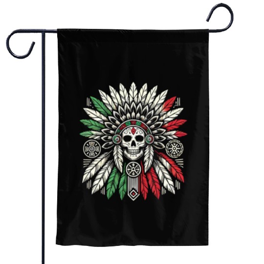 Aztec Warrior Indigenous Mexican Aztec Jaguar Garden Flags